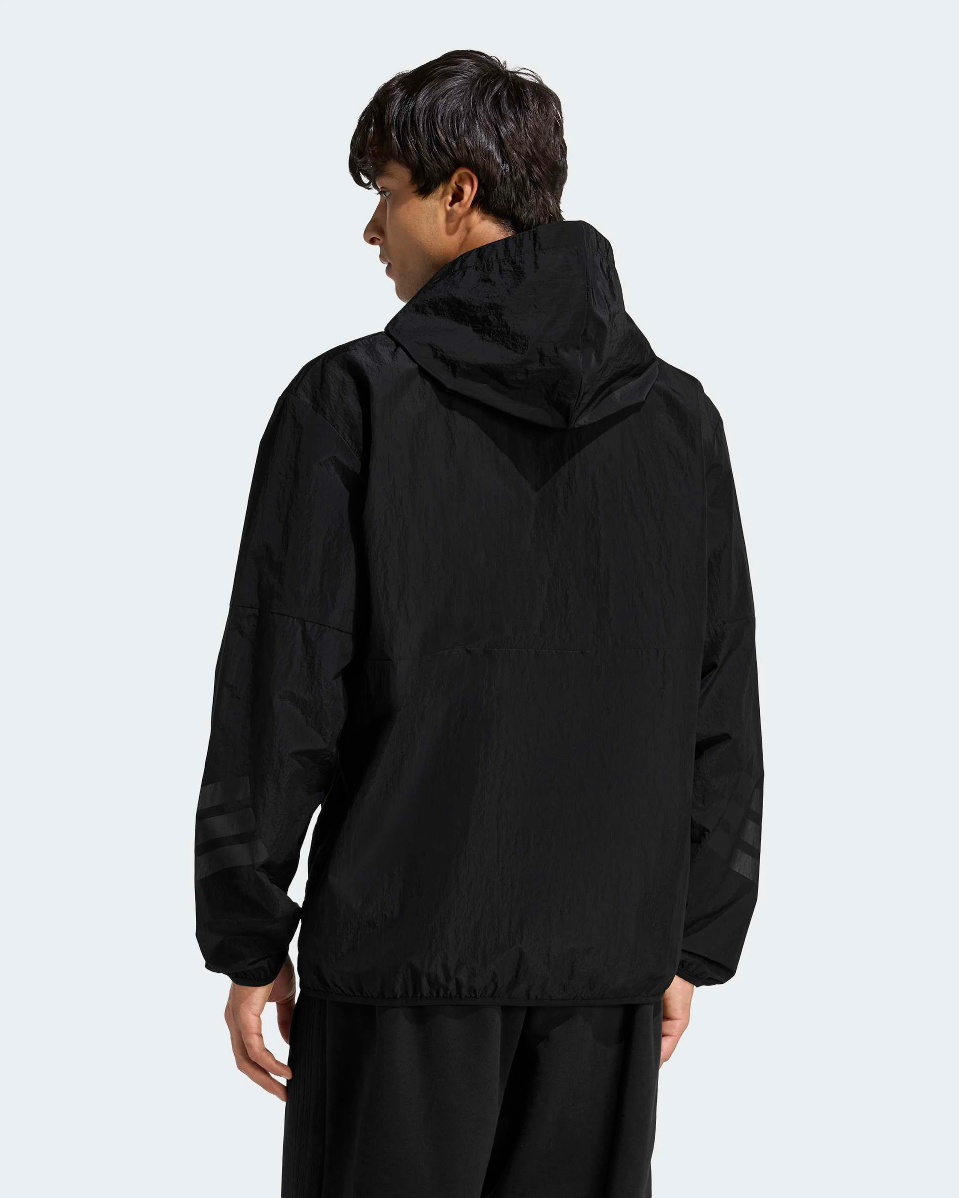Mens Lights Out Windbreaker Black - Image 2