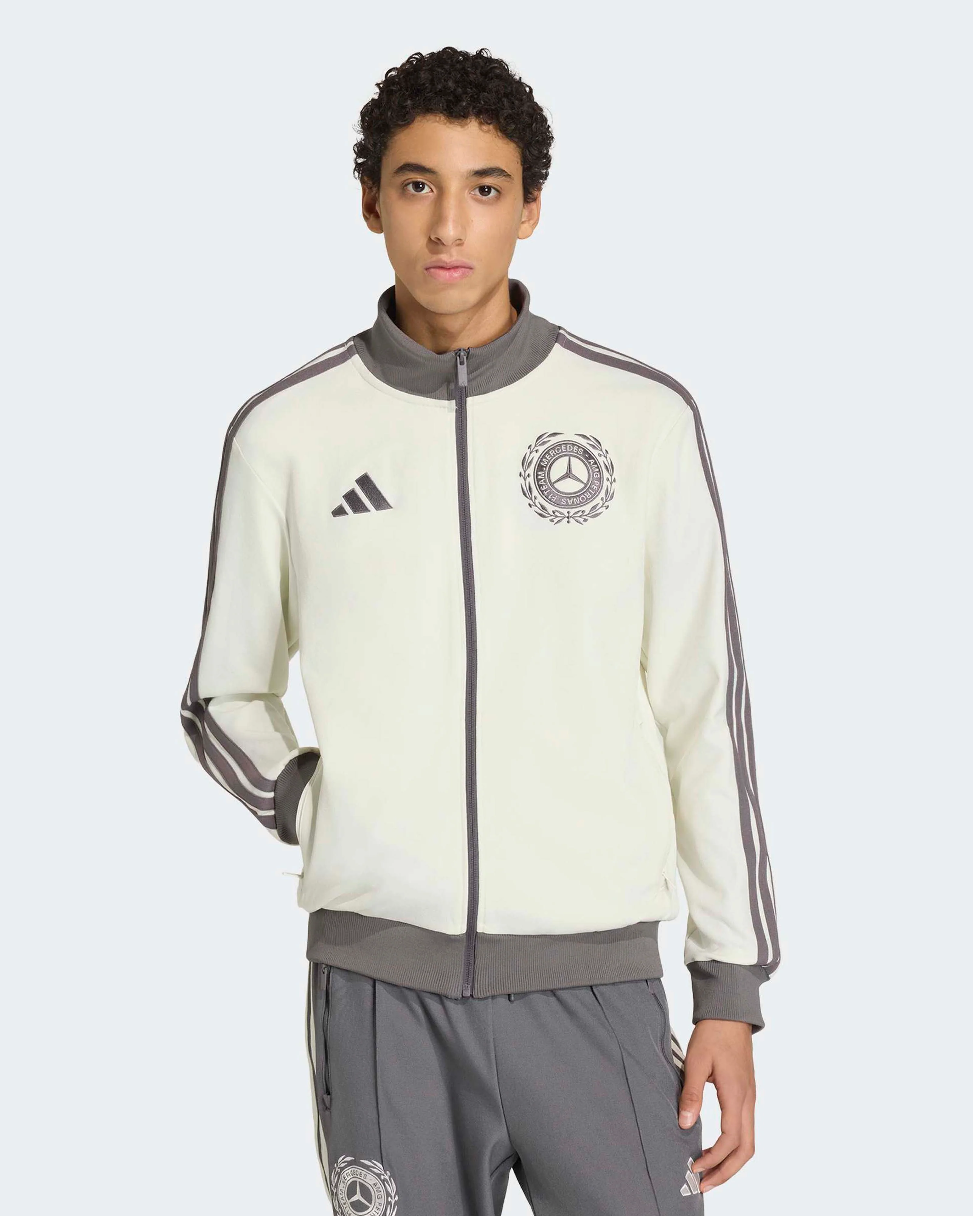 Mens Silver Arrows Icon Track Top Off White - Image 2