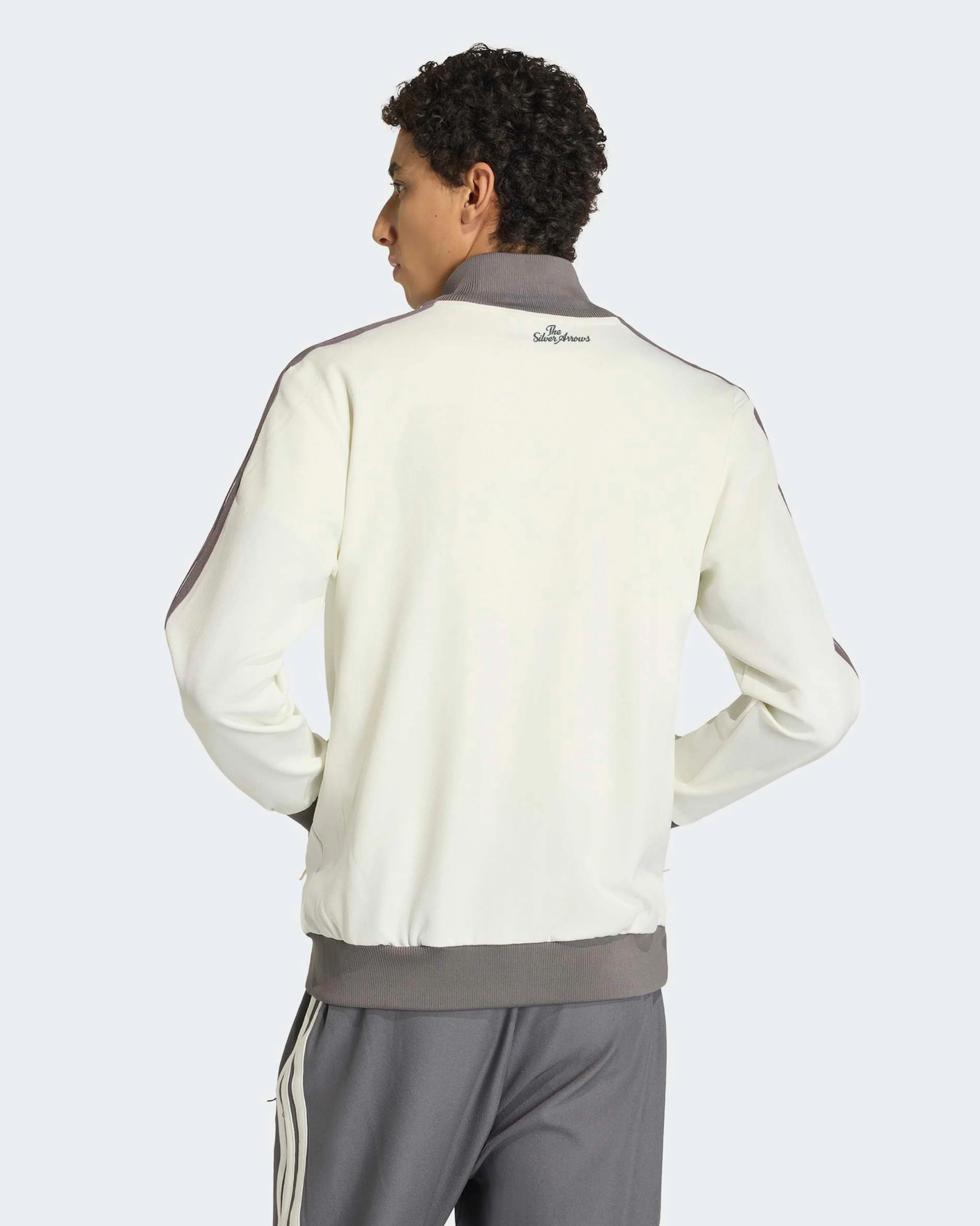 Mens Silver Arrows Icon Track Top Off White - Image 3