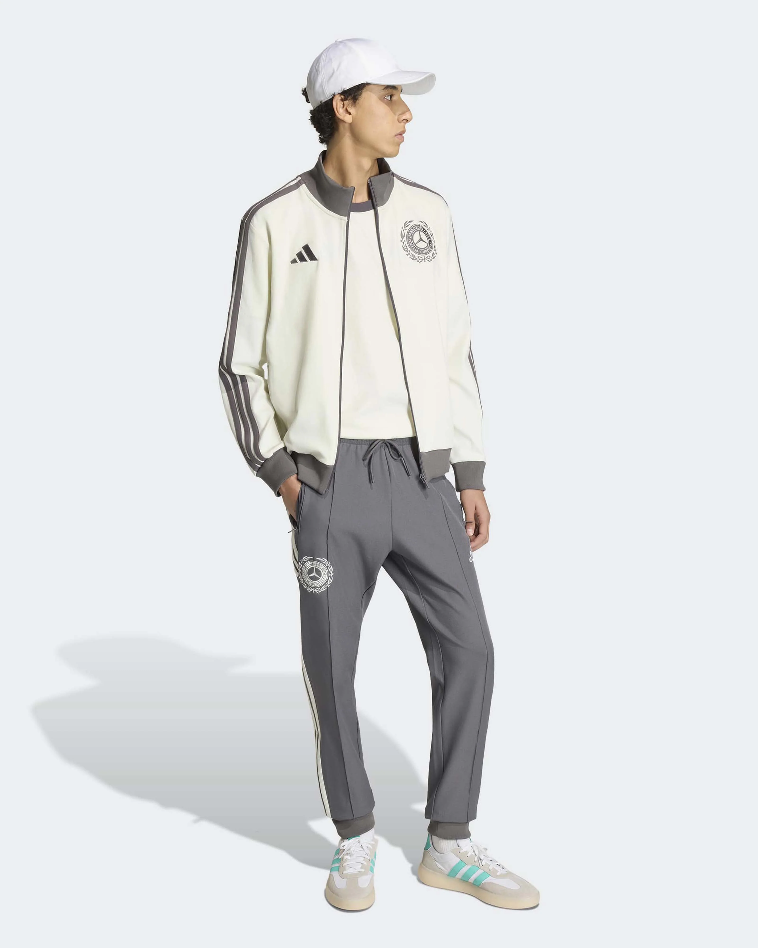 Mens Silver Arrows Icon Track Top Off White - Image 4