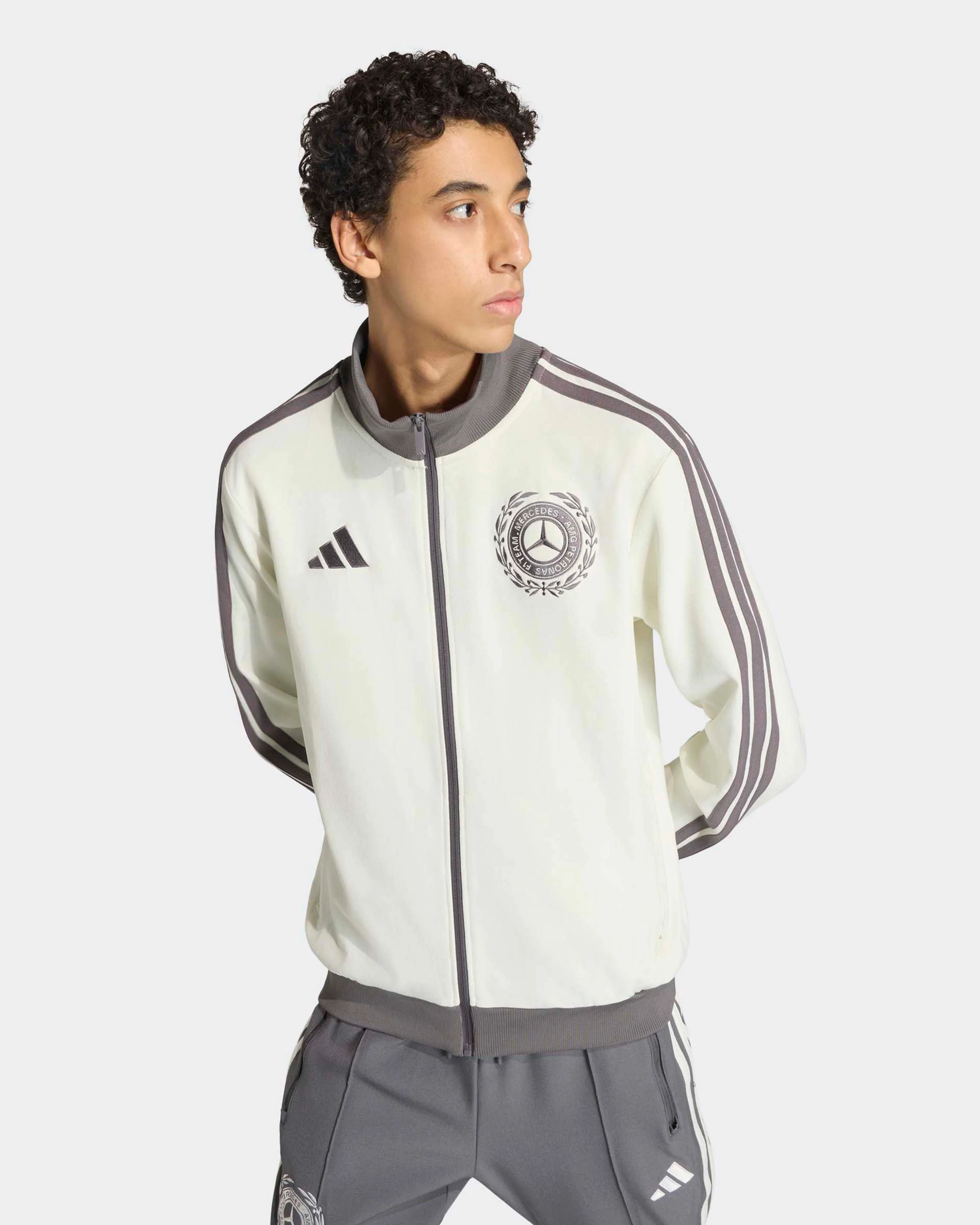 Mens Silver Arrows Icon Track Top Off White - Image 5