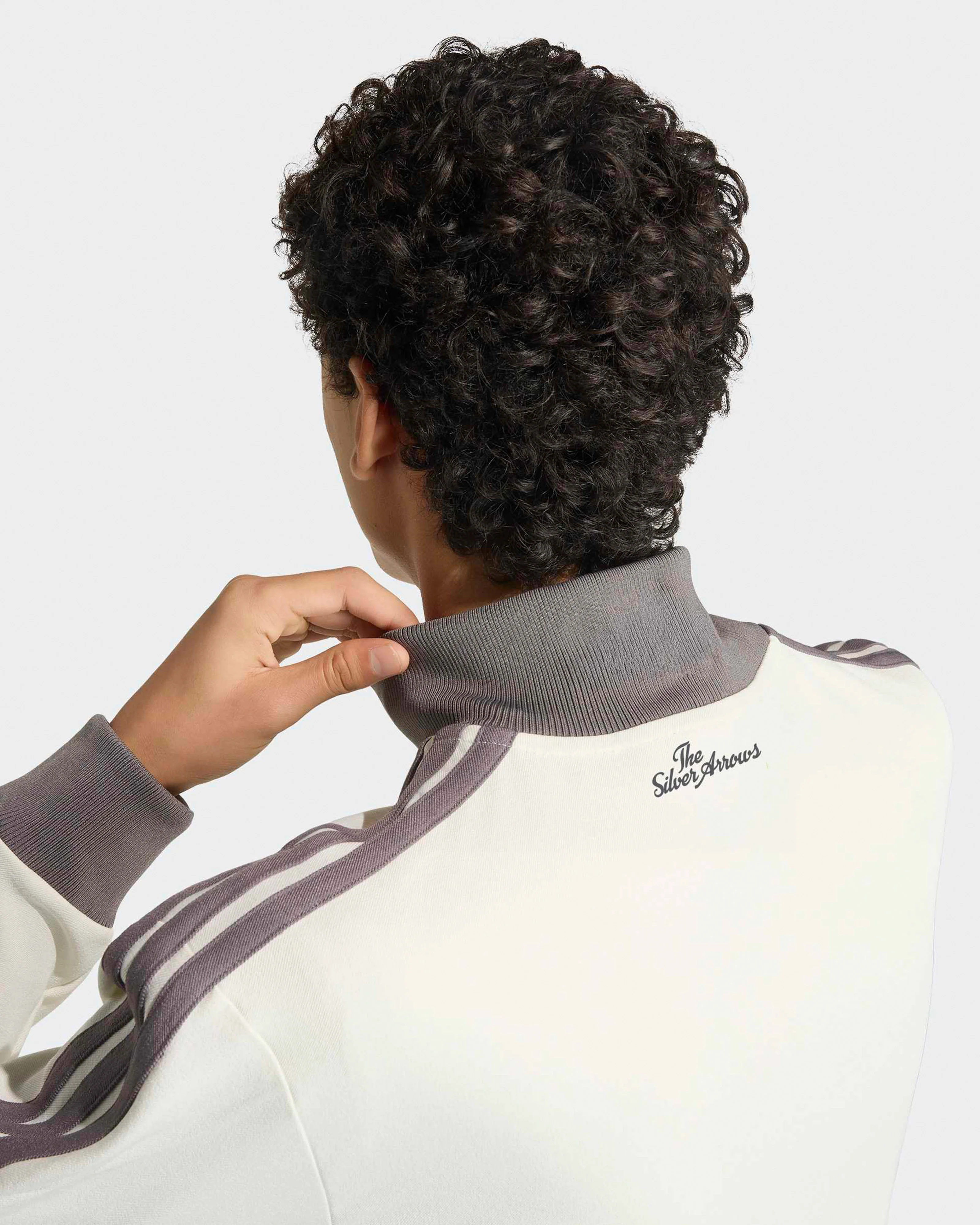 Mens Silver Arrows Icon Track Top Off White - Image 6