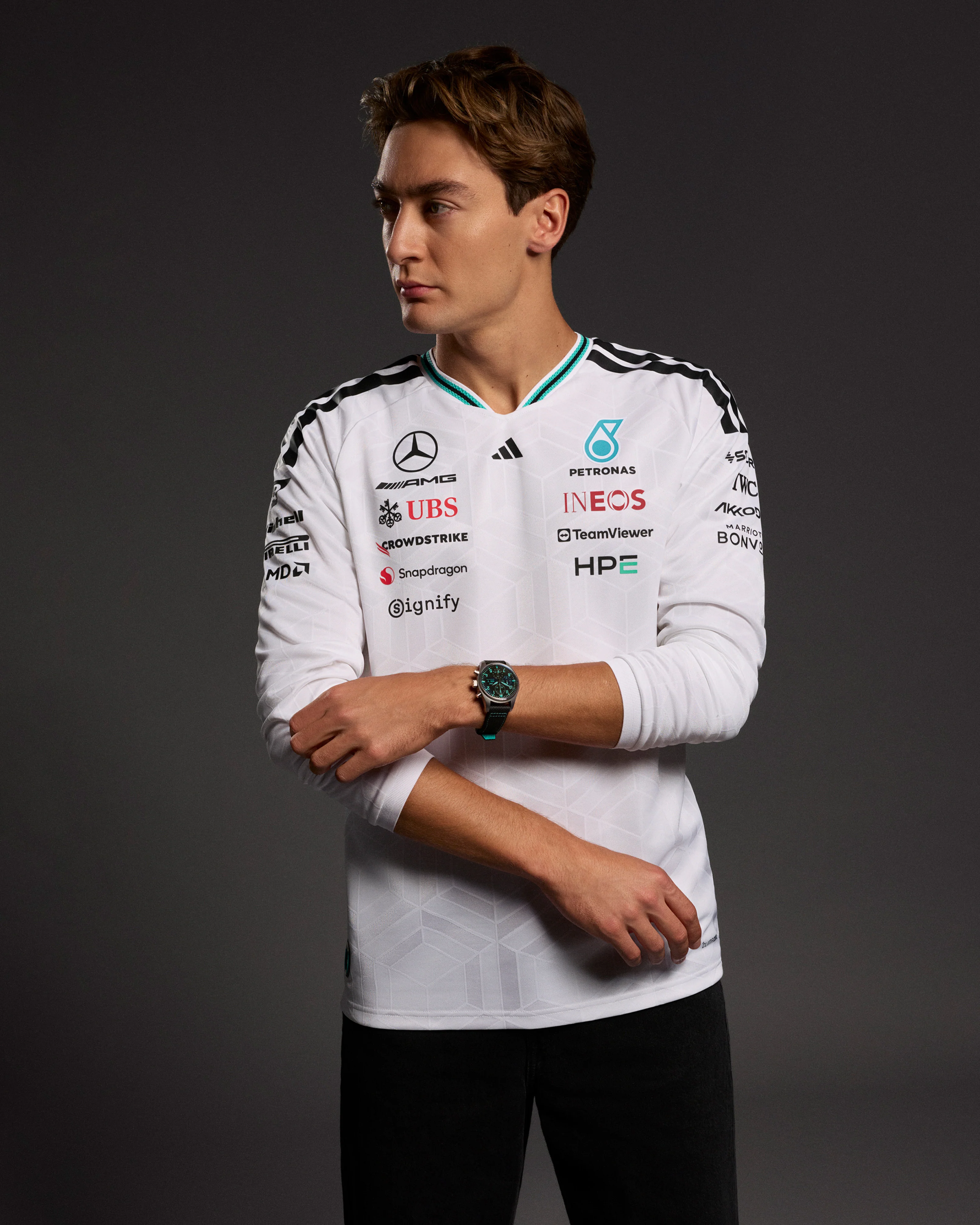 Mens 2026 Authentic Long-Sleeve Driver Tee White