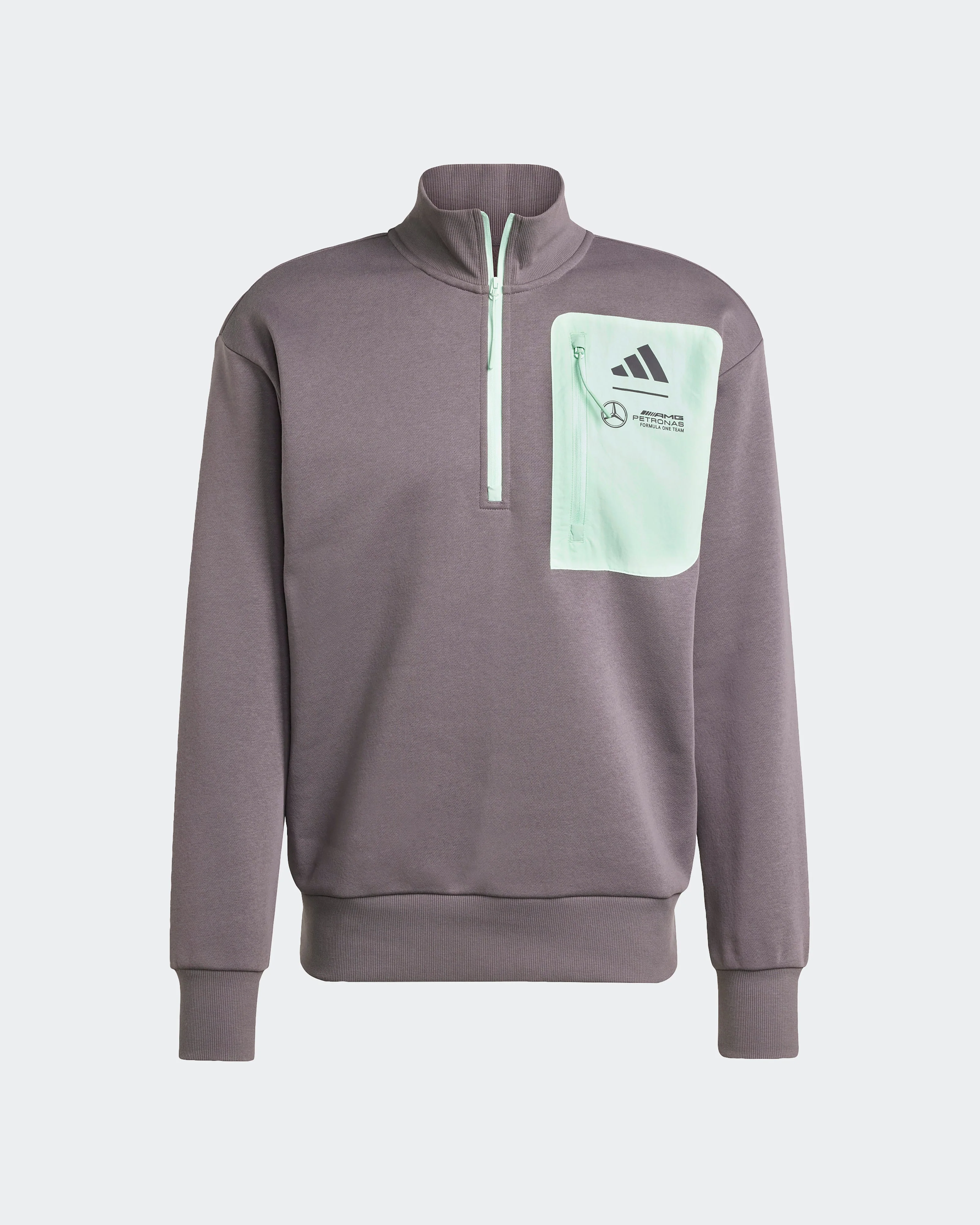 Mens Premium Woven Fleece Top Grey - Image 7